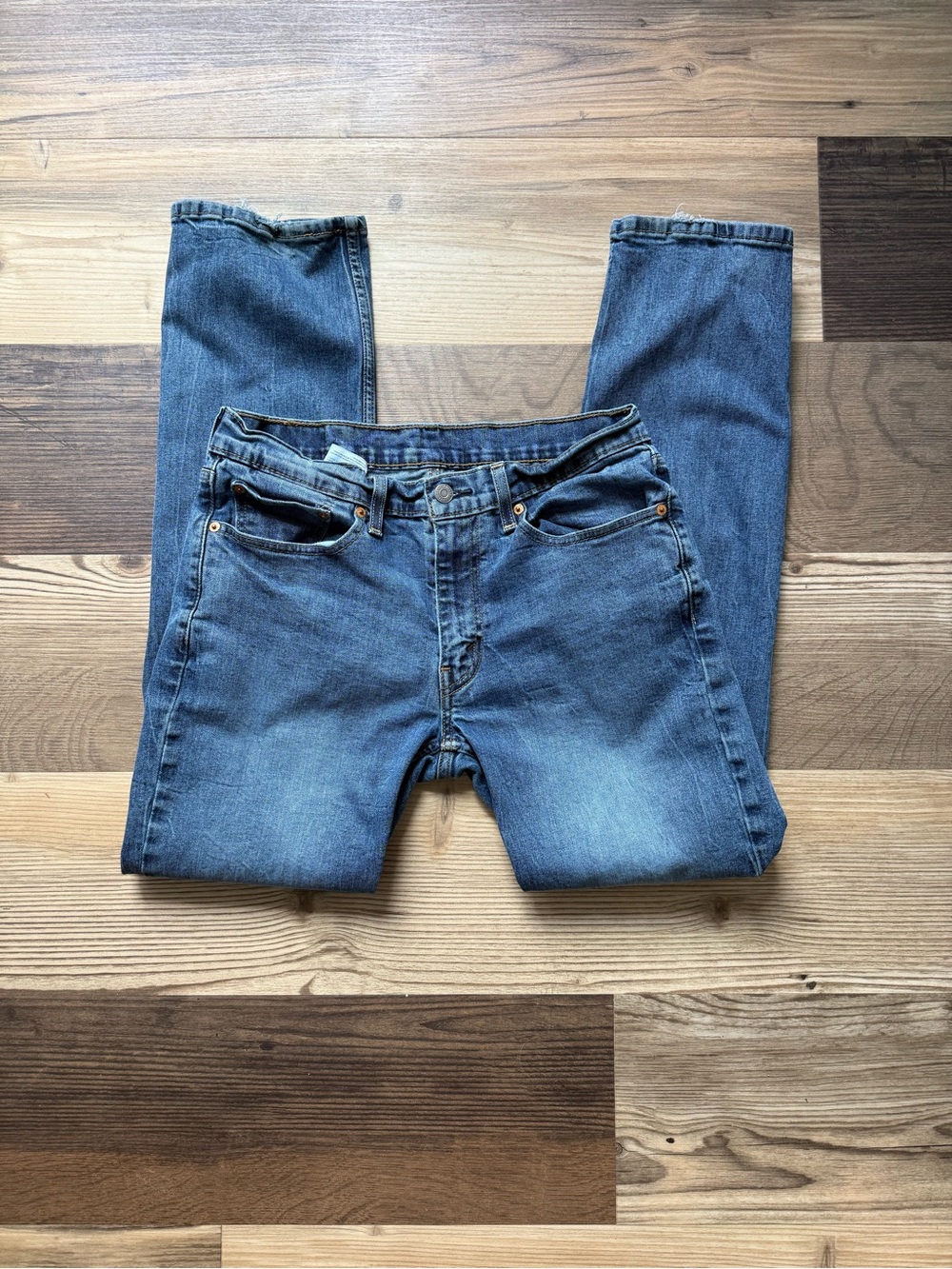 Men's Straight Denim Jeans in Faded Blue 32x32 Classic